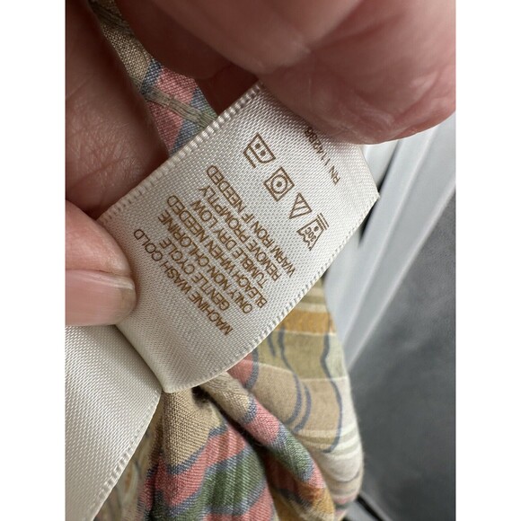 Frye Sz XL Mens Plaid Soft Flannel cotton ‎ Shirt Button Front Collar  Blue Gold - Picture 9 of 10